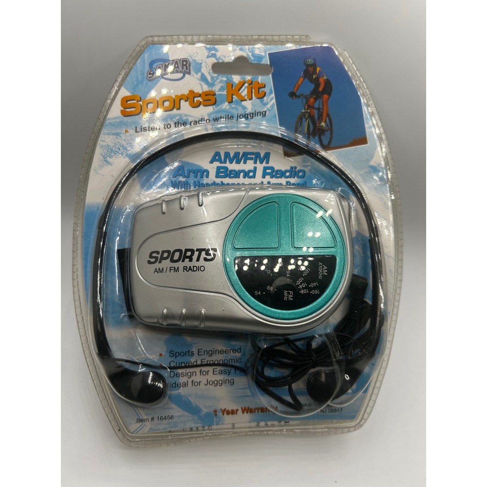 Sakar AM FM Arm Band Radio Sports Kit With Headphones Ideal for Jogging Biking